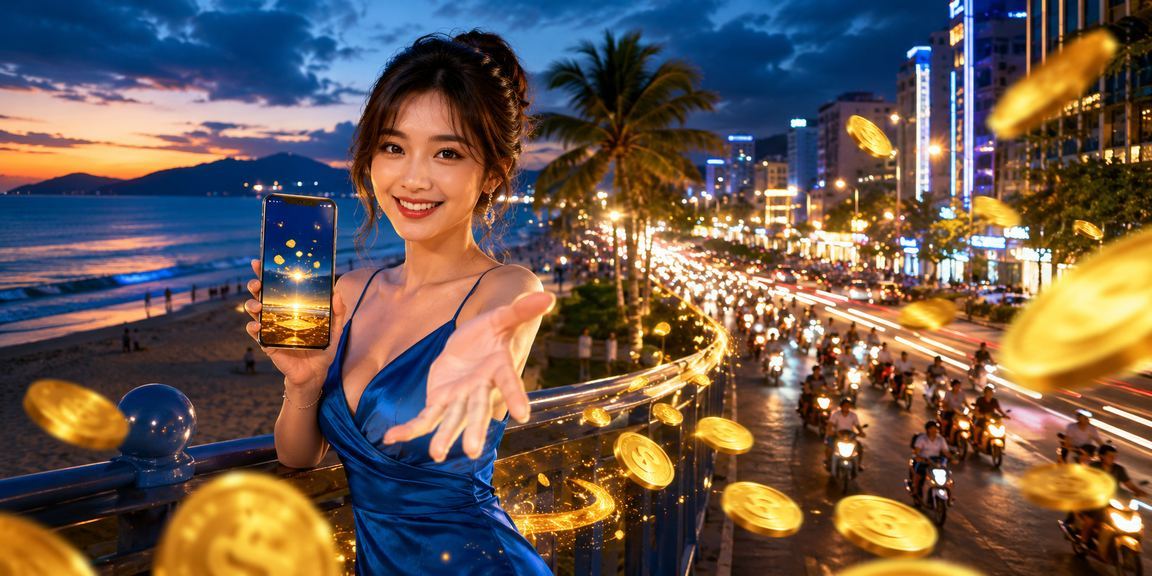 Người chơi cá cược trên điện thoại tại bãi biển Đà Nẵng